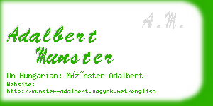 adalbert munster business card